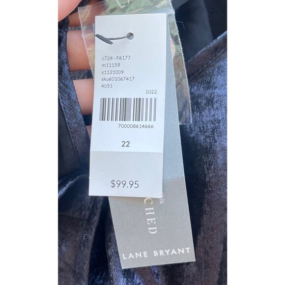 Lane‎ Bryant Metallic Ruffle Tiered Mini Dress Sz 22 NWT Whimsigoth Fairy Grunge - Picture 7 of 8